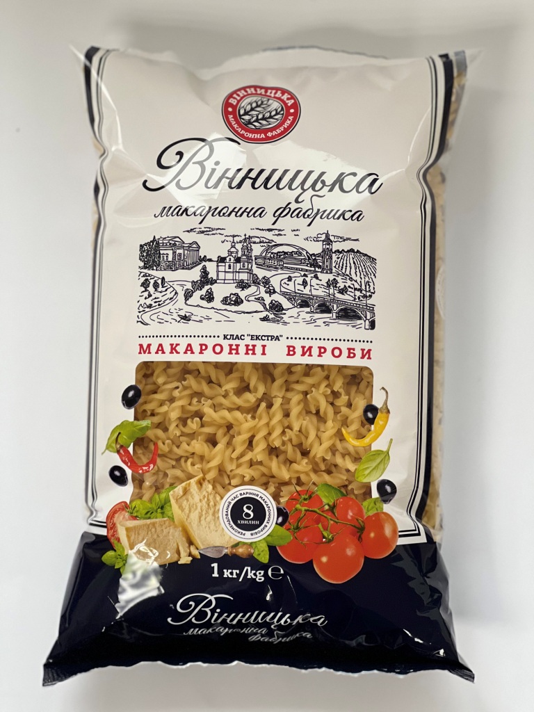 Макаронні вироби фігурні ВІННИЦЬКА МАКАРОННА ФАБРИКА Спіраль 1 кг